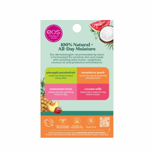 EOS 100% Natural Smooth Assorted Lip Balm Pack Perspective: back