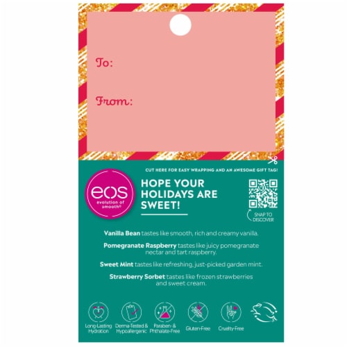 EOS Sweet Holiday Wishes Holiday Lip Balm Collection Perspective: back