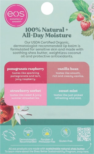 eos® Organic Lip Balm Variety Pack Perspective: back