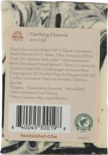 Pacha Soap Co. Clarifying Charcoal Bar Soap Perspective: back