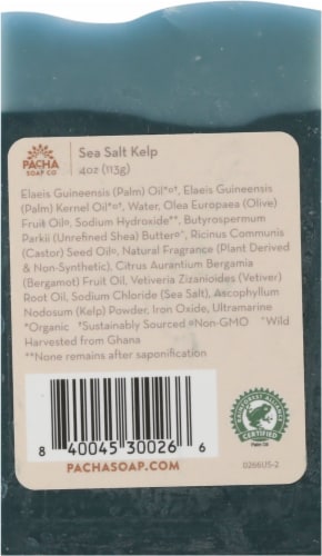 Pacha Soap Co. Sea Salt Kelp Bar Perspective: back