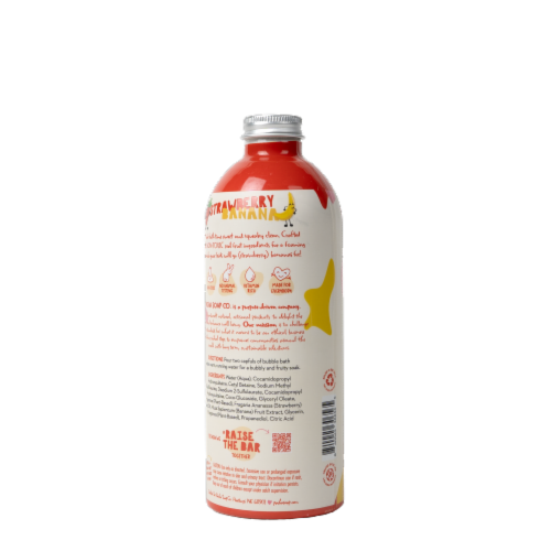 Pacha Soap Co. Kids Strawberry Banana Bubble Bath Perspective: back