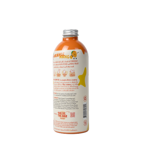 Pacha Soap Co. Kids Orange Mango Bubble Bath Perspective: back