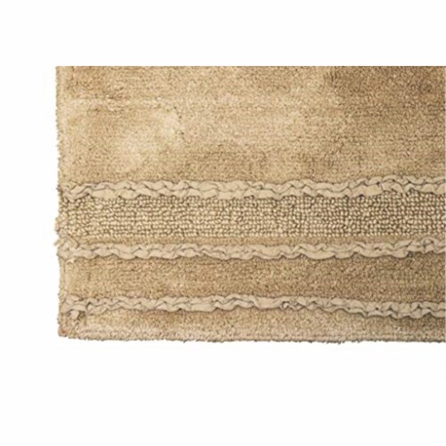 Ruffle Border Collection 21  x 34  Rectangle in Beige Perspective: back