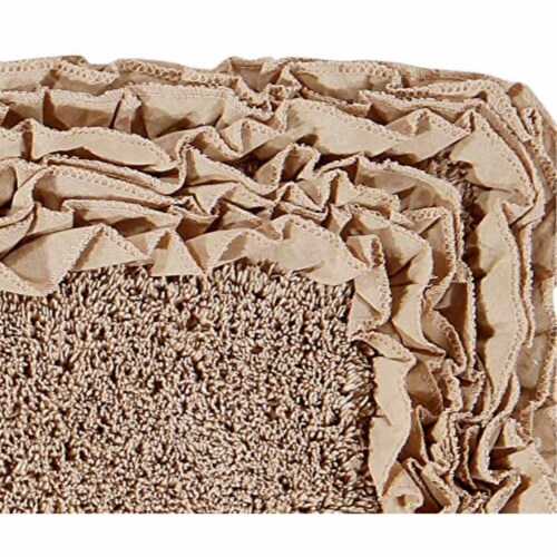 Shaggy Border Collection 20  x 60  Rectangle in Beige Perspective: back