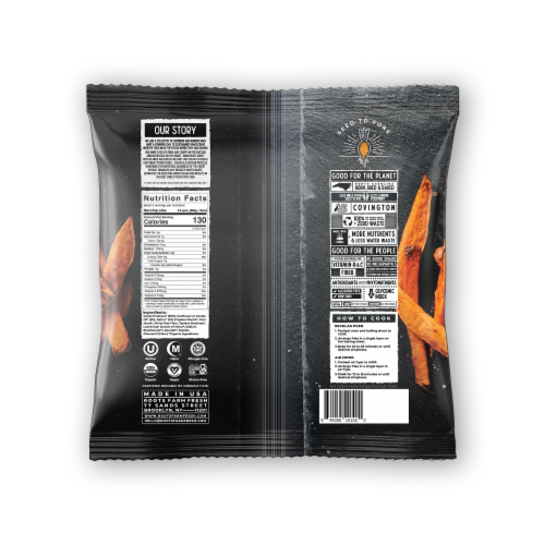 Roots Farm Fresh Organic Straight Cut Sweet Potato Fries Perspective: back