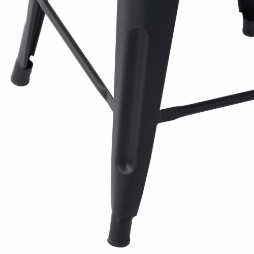 24 Inch Backless BLACK Wood+Metal Counter Stools set of 4, 1 unit Kroger