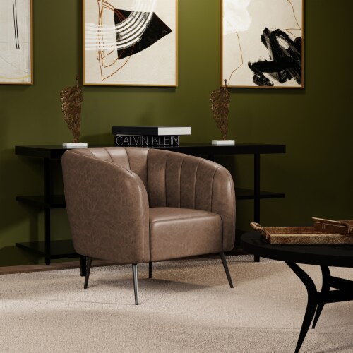 eLuxury Modern Channel Barrel Chair 1 each Jay C Food Stores