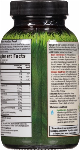Irwin Naturals Fenugreek RED Dietary Supplement Perspective: back