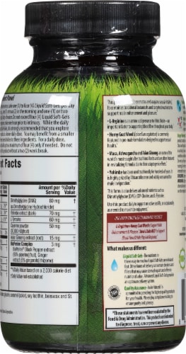 Irwin Naturals® L-Arginine + Horny Goat Weed Liquid Soft-Gels Perspective: back