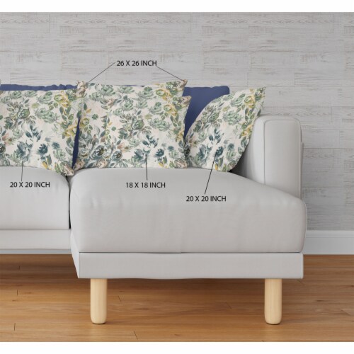 Watercolor Lilac Bulb Broadcloth Blown And Closed Pillow In White Green Perspective: back