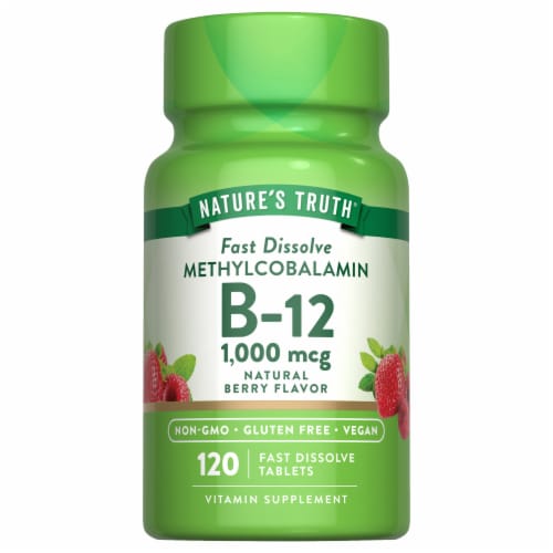 Nature's Truth Fast Dissolve Vitamin B-12 1,000 mcg Perspective: back