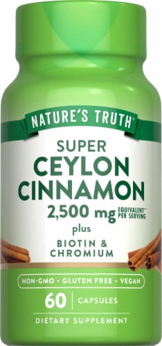 Nature's Truth Super Ceylon Cinnamon Plus Biotin & Chromium Perspective: back
