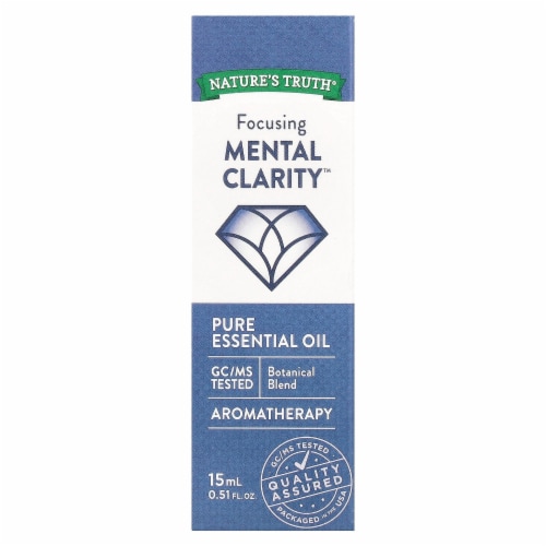 Nature's Truth Pure Essential Oil Focusing Mental Clarity™ - 0.51 fl oz (15 ml) Perspective: back