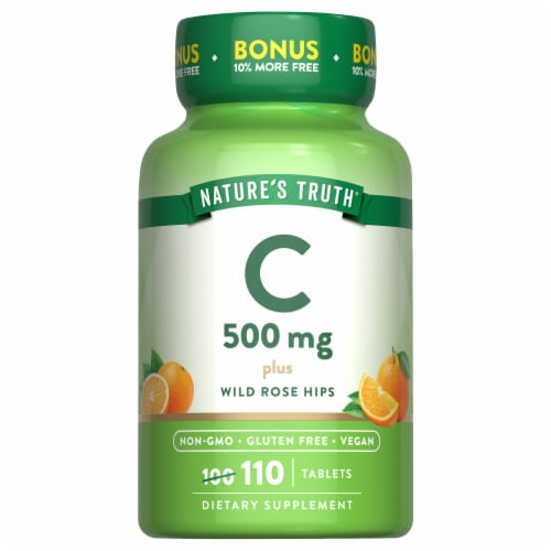 Nature’s Truth Vit C 500 mg 100+10 Tablets Perspective: back