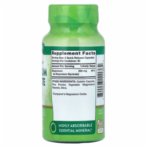 Nature's Truth® Magnesium Glycinate Quick-Release Capsules 665 Mg Perspective: back