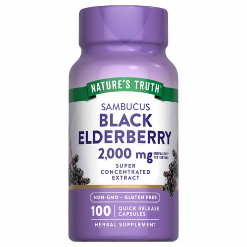 Nature's Truth® Sambucus Black Elderberry Capsules 1000mg Perspective: back