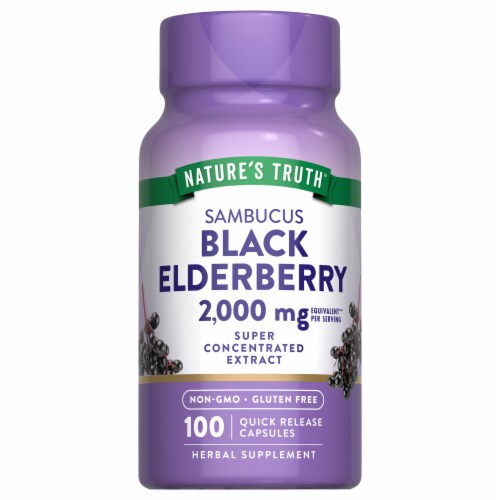 Nature's Truth® Sambucus Black Elderberry Capsules 1000mg Perspective: back