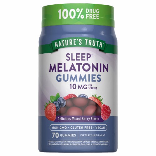 Nature's Truth Extra Strength Melatonin Gummies 10mg Perspective: back
