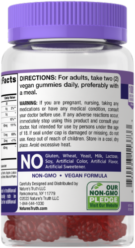 Nature's Truth Sambucus Black Elderberry Complex Gummies Perspective: back
