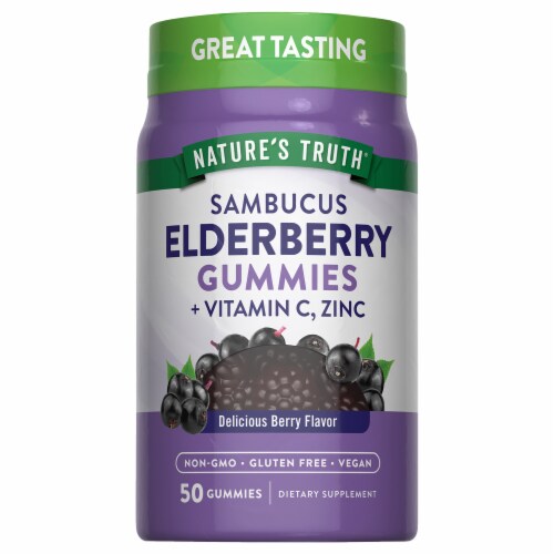 Nature's Truth Sambucus Black Elderberry Complex Gummies Perspective: back