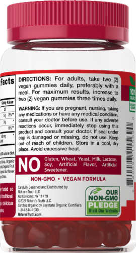 Nature's Truth® Organic Apple Cider Vinegar Vegan Gummies Perspective: back
