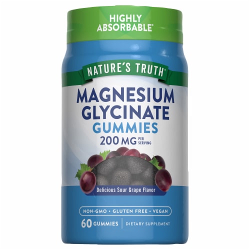 Nature's Truth Magnesium Glycinate 60 Gummies Perspective: back