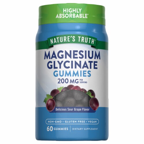 Nature's Truth Magnesium Glycinate 60 Gummies Perspective: back