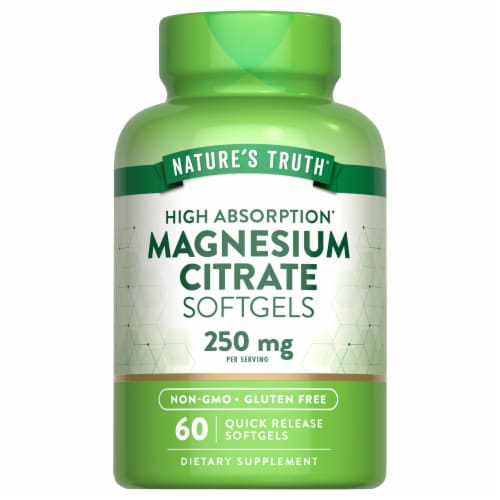 Magnesium Citrate 60 Softgels Perspective: back