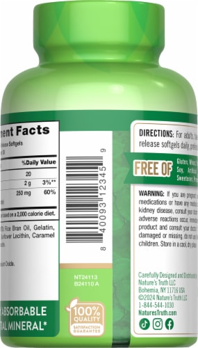 Magnesium Citrate 60 Softgels Perspective: back
