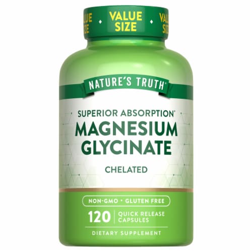 Nature's Truth Magnesium Glycinate Capsules Value Size Perspective: back