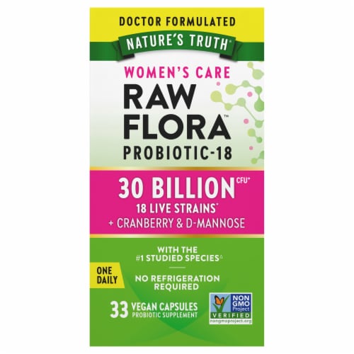 Raw Flora 30 Billion Women’s Probiotic Perspective: back
