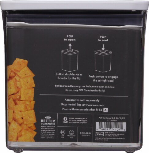 Softworks Short Big Square Pop Container Perspective: back