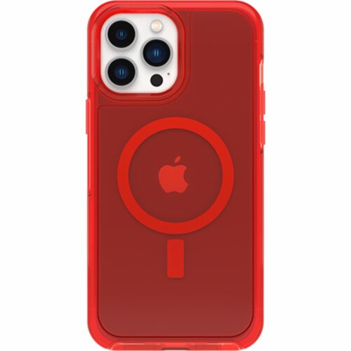OtterBox iPhone 13 Pro Max Symmetry Series+ Clear Antimicrobial Case for MagSafe - In The Red Perspective: back