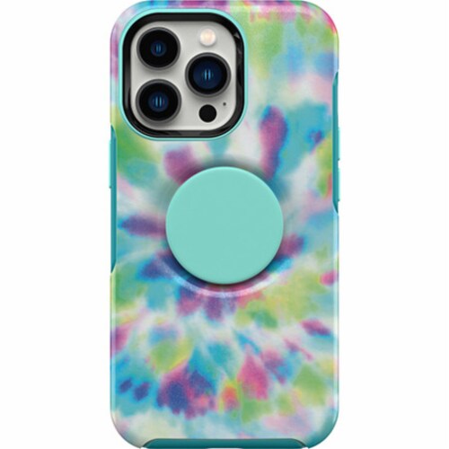 OtterBox Pop Symmetry Series iPhone 13 Pro Phone Case - Green/Blue Perspective: back