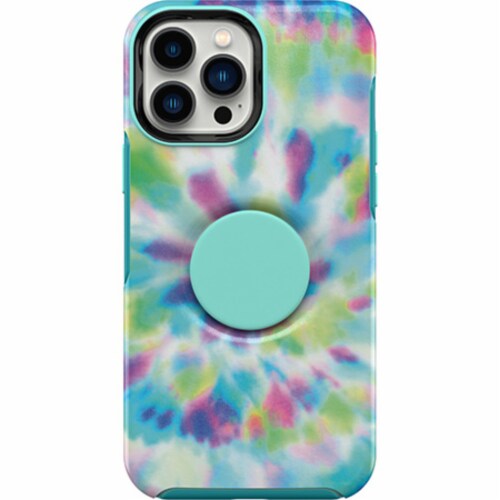 OtterBox Pop Symmetry Series iPhone 13 Pro Max Phone Case - Green/Blue Perspective: back