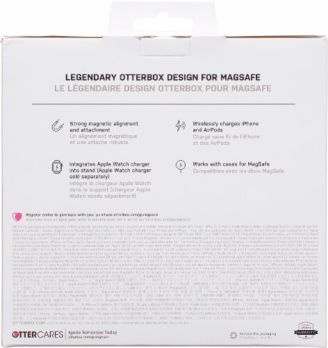Otterbox 3-in-1 Charging Station for MagSafe - Black Perspective: back