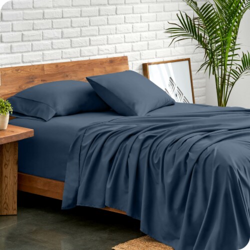 Bare Home Ultra-Soft Double Brushed Sheet Set - Bering Sea, Full Perspective: back