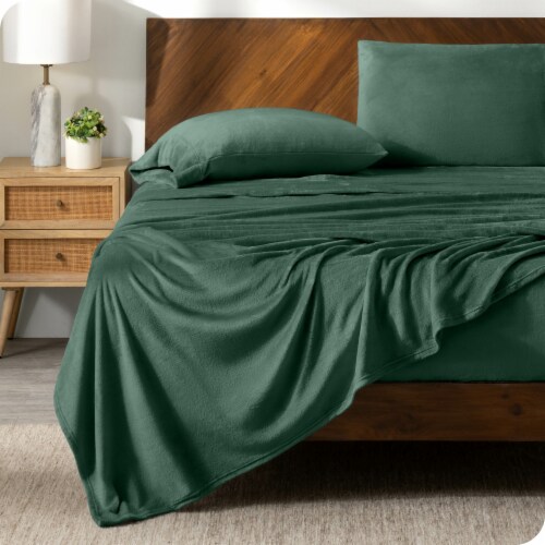 Bare Home Microplush Fleece Sheet Set Forest Green King King City Market
