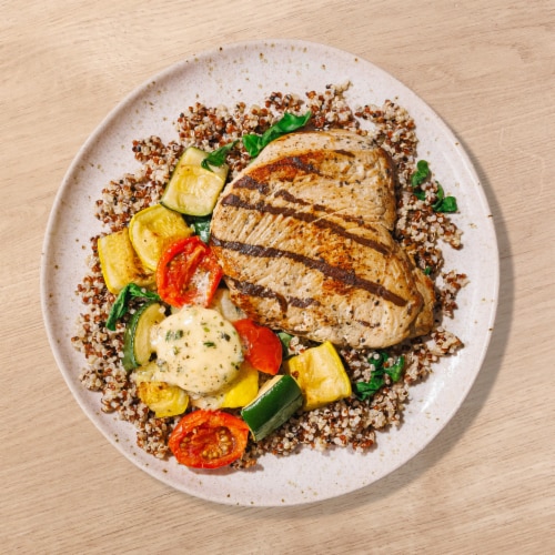 Home Chef Heat & Eat Lemon Chicken & Quinoa Perspective: back