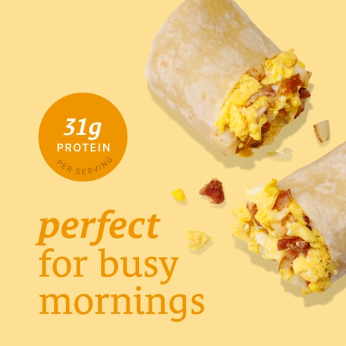 Home Chef Egg Uncured Bacon & Cheese Burrito Perspective: back