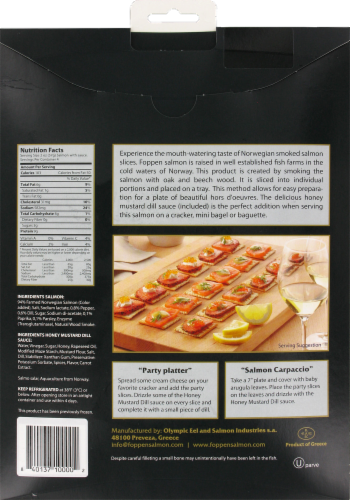 Foppen Norwegian Smoked Salmon Slices Perspective: back