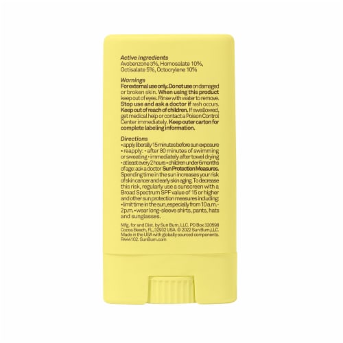 Sun Bum® Kids Sunscreen Face Stick SPF 50 Perspective: back