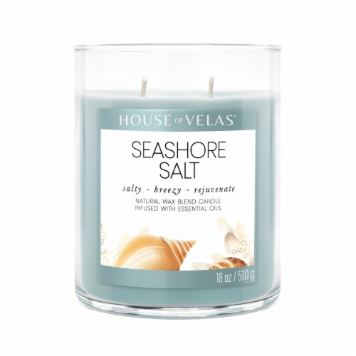 House of Velas® Seashore Salt Jar Candle Perspective: back