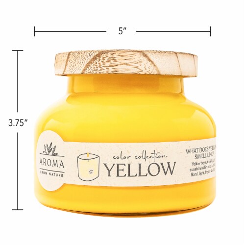 Aroma From Nature House of Velas Jar Candle Yellow Perspective: back