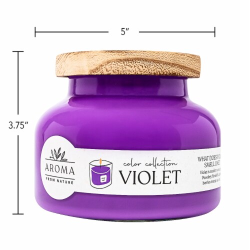 Aroma From Nature House of Velas Jar Candle Violet Perspective: back