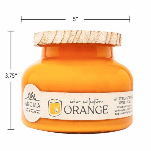 Aroma From Nature House of Velas Color Collection Jar Candle Orange Perspective: back