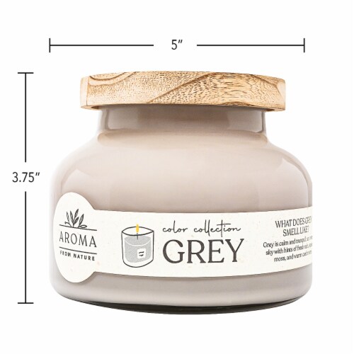 Aroma From Nature House of Velas Jar Candle Grey Perspective: back
