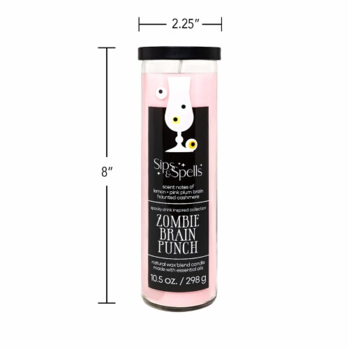 House of Velas Halloween Jar Candle Zombie Brain Punch Perspective: back