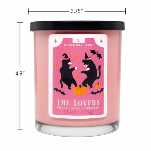 House of Velas Halloween Jar Candle The Lovers Perspective: back